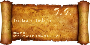 Teltsch Iván névjegykártya